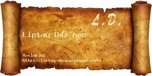 Liptay Dénes névjegykártya